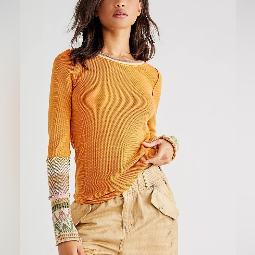 Alpine Cuff Tee | Free People Size XL - Picture 2 of 10